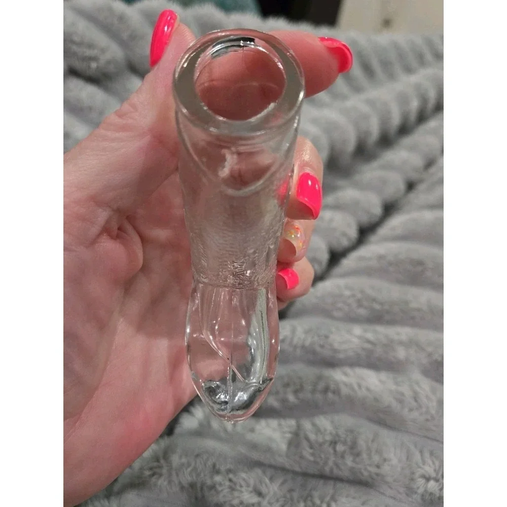 Vintage Jim Beam Boot Shot Glass Clear 3